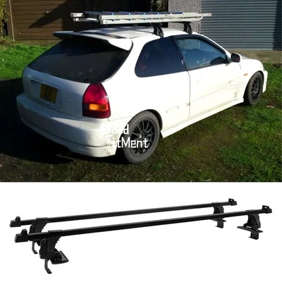 54" Top Roof Rack Cross Bar Luggage Cargo Carrier w/Lock For HONDA CIVIC EK EK9 Foto 1 de 4