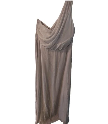 Maxi Vestido Gris Pájaro Para Mujer XL Kira Chifón Taupe Dama de honor Vestido Formal Nuevo Foto 1 de 4
