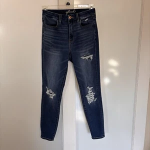 Afluck Damen Distressed Denim Stretch blau Jeans Damengröße 6 Baumwollmischung - Bild 1 von 6