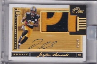 Jaylen Samuels 2018 Panini One Nameplate Patch Rc On Card Auto (8/10) - Image 1 of 2