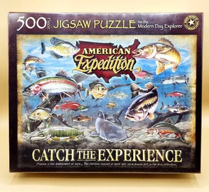 American Expedition Catch the Experience 500 pc Jigsaw Puzzle Fish NEW-SEALED - Picture 1 of 7