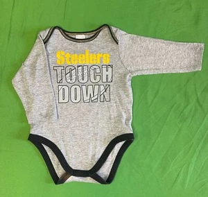 NFL Pittsburgh Steelers Grey L/S Bodysuit Infant 6-12 Months - Picture 1 of 3
