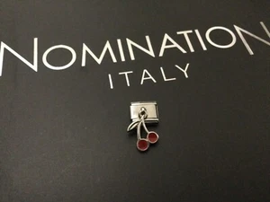 CHARM ORIGINALE NOMINATION PER BRACCIALE COMPONIBILE ACCIAIO E ARGENTO :CILIEGIE - Foto 1 di 3