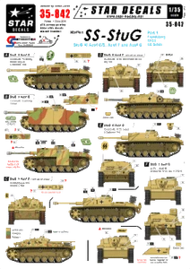Star Decals 1/35  German STuG Part 1 STuG III Ausf C/D/F/G decals 35842 x - Picture 1 of 2