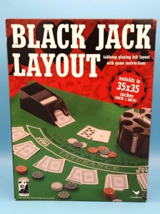 Cardinal Games 35 X 35" Black Jack Diseño de Fieltro para Mesa Jugar Casino Noche - Imagen 1 de 5