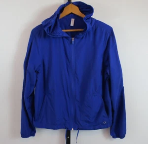 Gap Fit Performance Woven Jacket Womens Size Lage Full Zip Hooded Powerful Blue - Picture 1 of 8