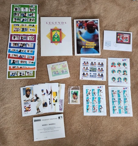 Incredible lot Grenada St. Vincent much more MLB Major League Baseball stamps ++ Cover