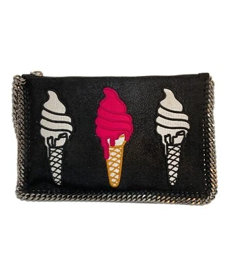 Stella McCartney Ice Cream Falabella Chain Bag Handbag Purse in Black USED Japan - Image 1 of 4