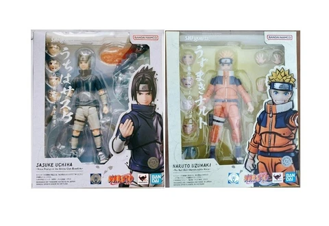 NewS.H.Figuarts Naruto Uzumaki & Sasuke Uchiha set 2023  with Logo Plate Bandai Cover