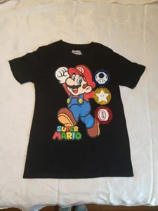 Nintendo Super Mario Bros Boys T Shirt Sz X-large Short Sleeve Black (58) - Picture 1 of 6