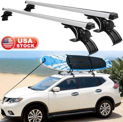 48" Top Roof Rack Cross Bar Luggage Cargo Carrier Rail For Nissan Leaf 2011-2023 - Image 1 of 4