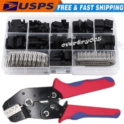 620Pcs Assorted 2.54mm Dupont Wire Cable Jumper Header Connector Kit & M/F Crimp - Image 1 of 4