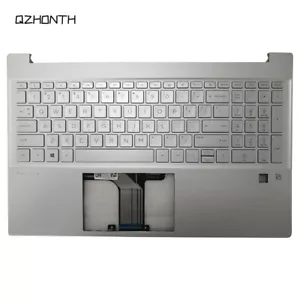 New HP Pavilion 15-EH 15-EG Palmrest w/ FRP Backlit Keyboard M08910-001 Silver - Picture 1 of 3