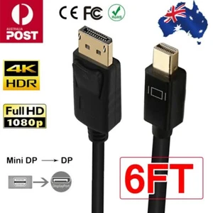 Mini DisplayPort DP to Display Port DP 6FT 1.8M Cable For MacBook Pro Air Mac - Picture 1 of 9