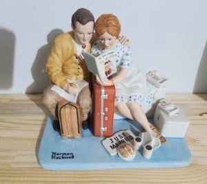 Norman Rockwell Danbury Porcelain Figurine Mint Newlyweds #F2 - Picture 1 of 7