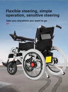 Foldable Electric Wheelchair Intelligent Motorized Power Chair All Terrain 6km/h - Picture 1 of 14