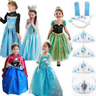 Die Eiskönigin Anna Elsa Prinzessin Kleid Mädchen Kostüm Halloween Partykleider