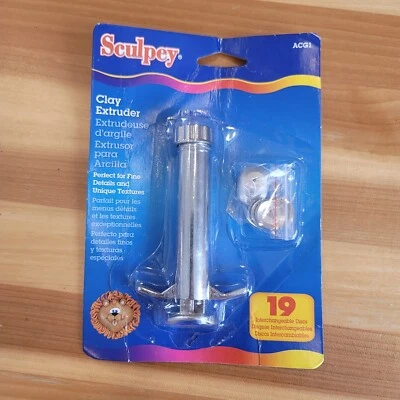 TOTALMENTE NUEVO Extrusora de Arcilla Sculpey con 19 Discos Herramienta Artesanal de Arcilla Nuevo en Paquete Foto 1 de 2
