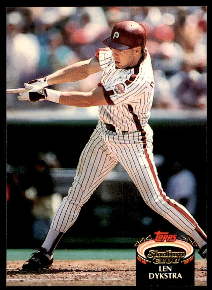 1992 Stadium Club Lenny Dykstra Philadelphia Phillies #470 - Image 1 of 2