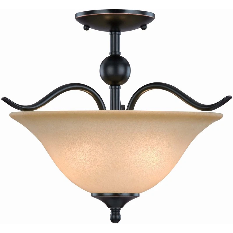 Lámpara de techo de bronce frotado con aceite montaje semi-al ras #127707 Foto 1 de 1