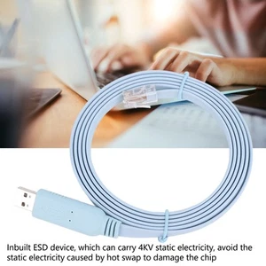 USB To RJ45 Console Cable 5.9ft High Speed Copper Plug And Play USB To RJ45 SAL - Photo 1/23