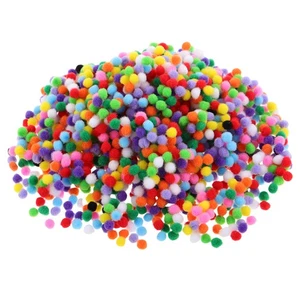 3000 Stück Kinder Basteln Ornamente Künstliche Bommel Kugeln Fuzzy zum Basteln - Bild 1 von 12