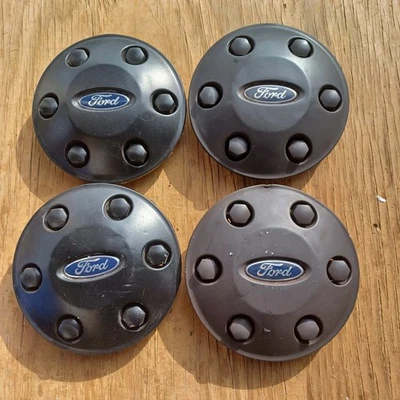 Juego de 4 tapas centrales ford f-150, pintadas de negro, 2004-2021 p/n 5L34 1A096 DB Foto 1 de 3