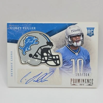 Corey Fuller Auto (RC) 2013 Panini Prominence Team Helmet #119 /204 NFL Lions - Image 1 of 4