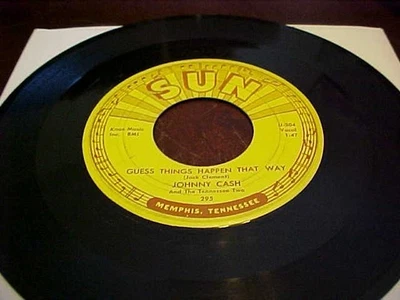 Johnny Cash-SUN#295-Guess Things Happen That Way / Come In Stranger - VG+ - 1958 Foto 1 de 2