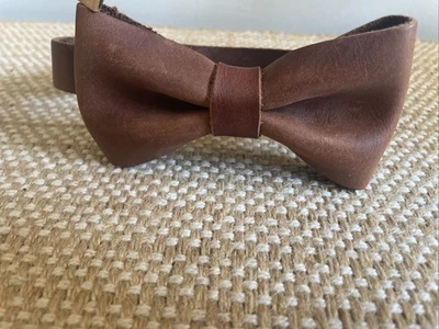 Мужской коричневый галстук-бабочка высшего качества Holtz кожа сделано в США - Изображение 1 из 4