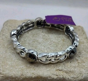 Pulsera elástica Princesa Vera Wang tono plata estrás - Imagen 1 de 10