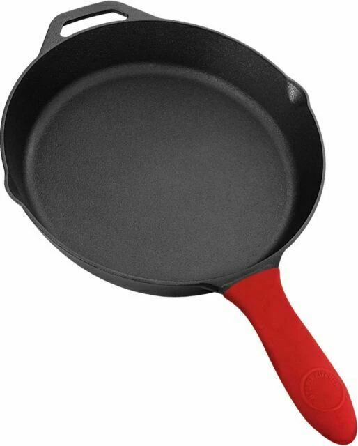 Utopia Kitchen 15 in Pre Seasoned Cast Iron Skillet with Silicone Hot Handle Holder