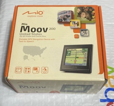 Mio Moov 200 GPS United States Portable GPS Navigation With Spoken Streets “NEW” - Image 1 of 4