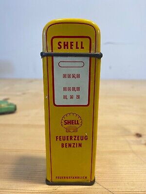 Seltene SHELL Zapfsäule Für Feuerzeug Benzin - ARAL - 50er / 60er Blechspielzeug • 112€
