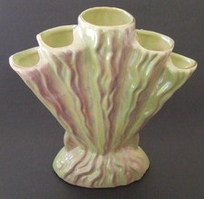 Lovely Vintage Australian Pottery Five Holed Lustre Vase - Maker's No. to Base