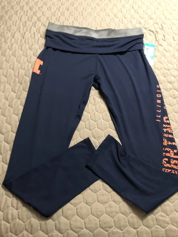 Illinois Fighting Illini Womens Juniors Fit Leggings Pants XL 15/17 Nwt Cover