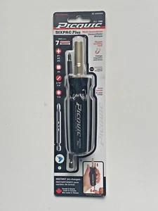 PICQUIC SIXPAC Plus Screwdriver Multi Bit w/ 7 Hex Power Bits - "Black" - Picture 1 of 2