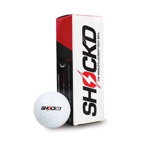 New Shock'd Golf Balls 3-Ball Sleeve White - Picture 1 of 3