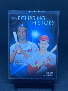 2015 Topps Hank Aaron Stan Musial Eclipsing History Insert SP