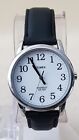 Classic Timex Indiglo Easy Read Gents Watch Black Leather Band....New Battery