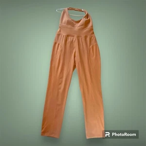 NWT Rebdolls XL “Getting Even” Scoop Halter Neck Sporty Jumpsuit Mocha Leotard - Picture 1 of 9