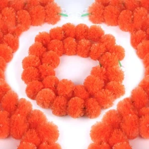 20Pcs Marigold Garland 5FT Artificial Marigold Flower Garlands for Decoration - Picture 1 of 8