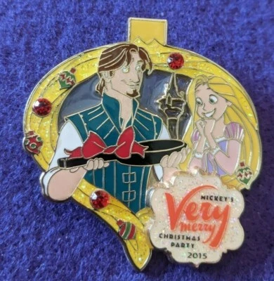 Rapunzel & Flynn 2019 🏰 Una muy feliz Navidad 🏰 Prendedores comerciales LE Disney Foto 1 de 2