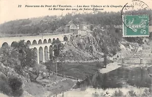 CPA 42 PANORAMA DU PONT DE L'ENCEINTE LES 2 VIADUCS ET CHAPELLE MAURIN BARRAGE - Bild 1 von 1