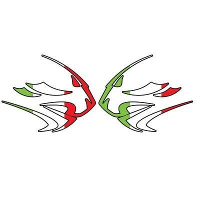 TWISTED MELON DESIGNS Aprilia Löwen Kopf Italienische Flach Farbe Motorrad Grafik Aufkleber X 2PCS S