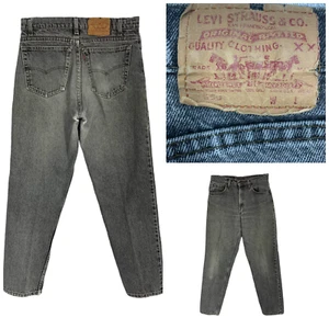Vintage Levis 550 Jeans Sz 31 x 29 (Tag 32 x 32) Gray Wash Distressed Made USA - Picture 1 of 9