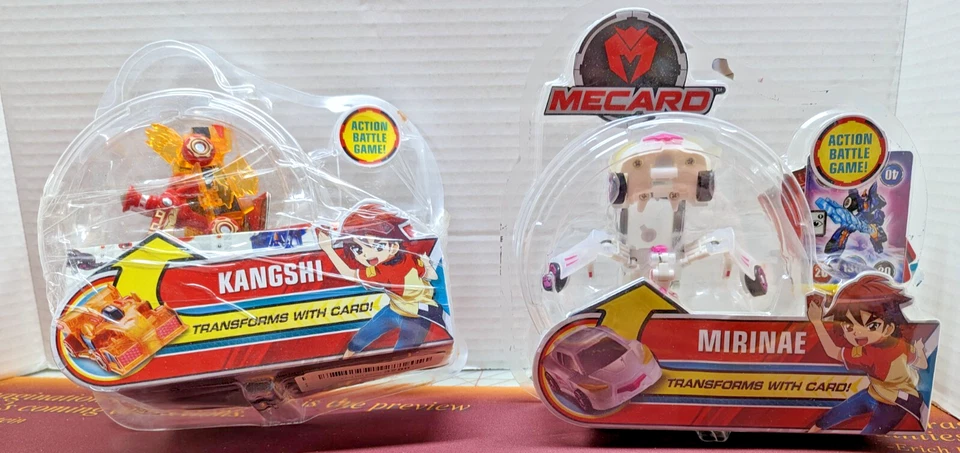 2 Mattel Mecard Deluxe KANGSHI, MIRINAE Figura Acción Batalla Juego en burbuja. D1 Foto 1 de 4