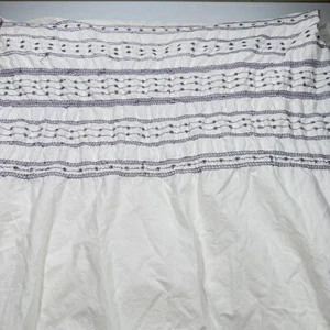 sefte duvet queen 100% organic cotton purple embroidered floral edge modern - Picture 1 of 14