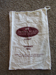 Crown Plaza Hotels & Resorts Kuwait Ivory Linen Logo Laundry Bag