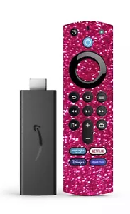 PEGATINA ROSA LENTEJUELA REMOTA AMAZON FIRE TV STICK 4K CON VOZ ALEXA - Imagen 1 de 3